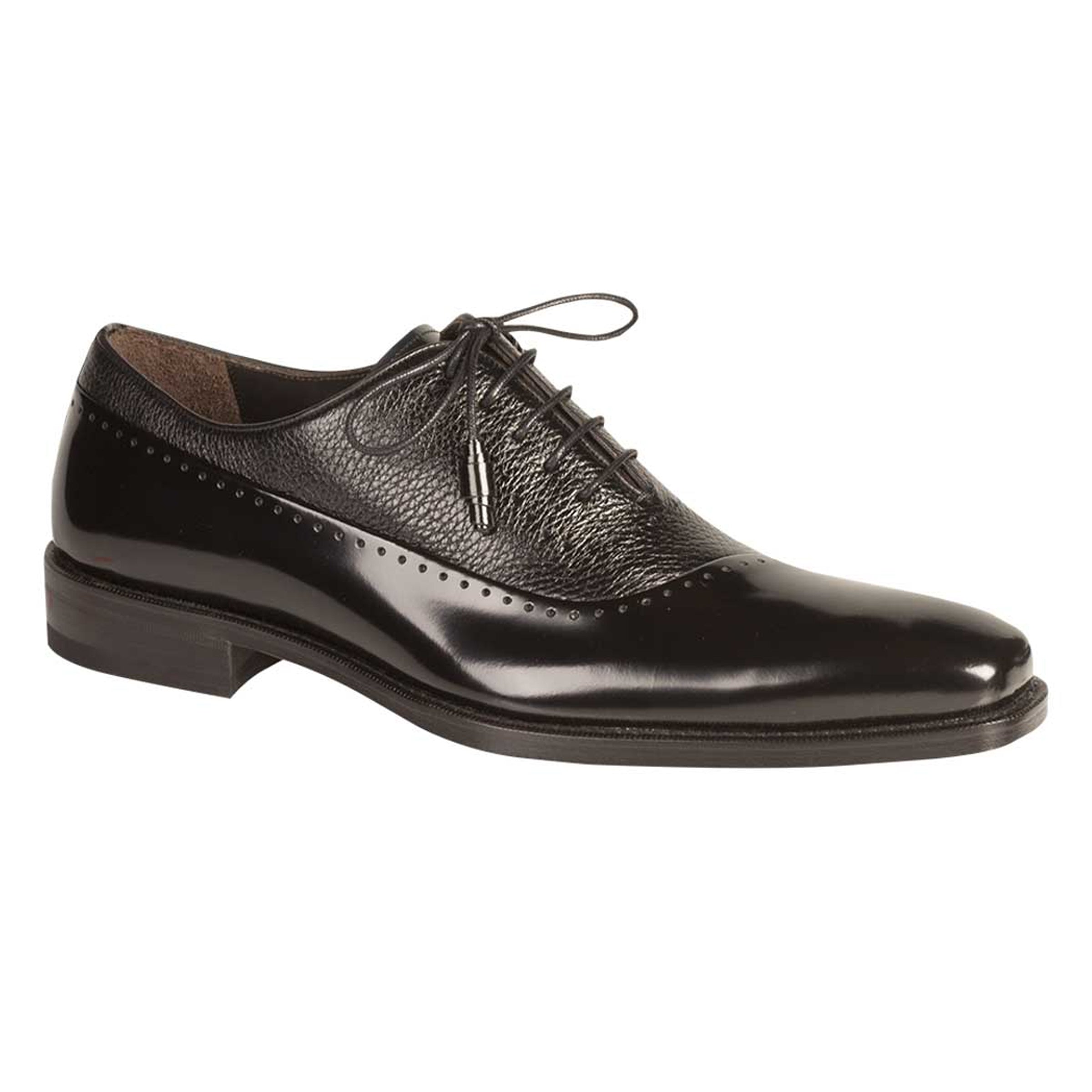 Mens Mezlan Postdam Calfskin Oxford Dress Shoe in Black - 7.5