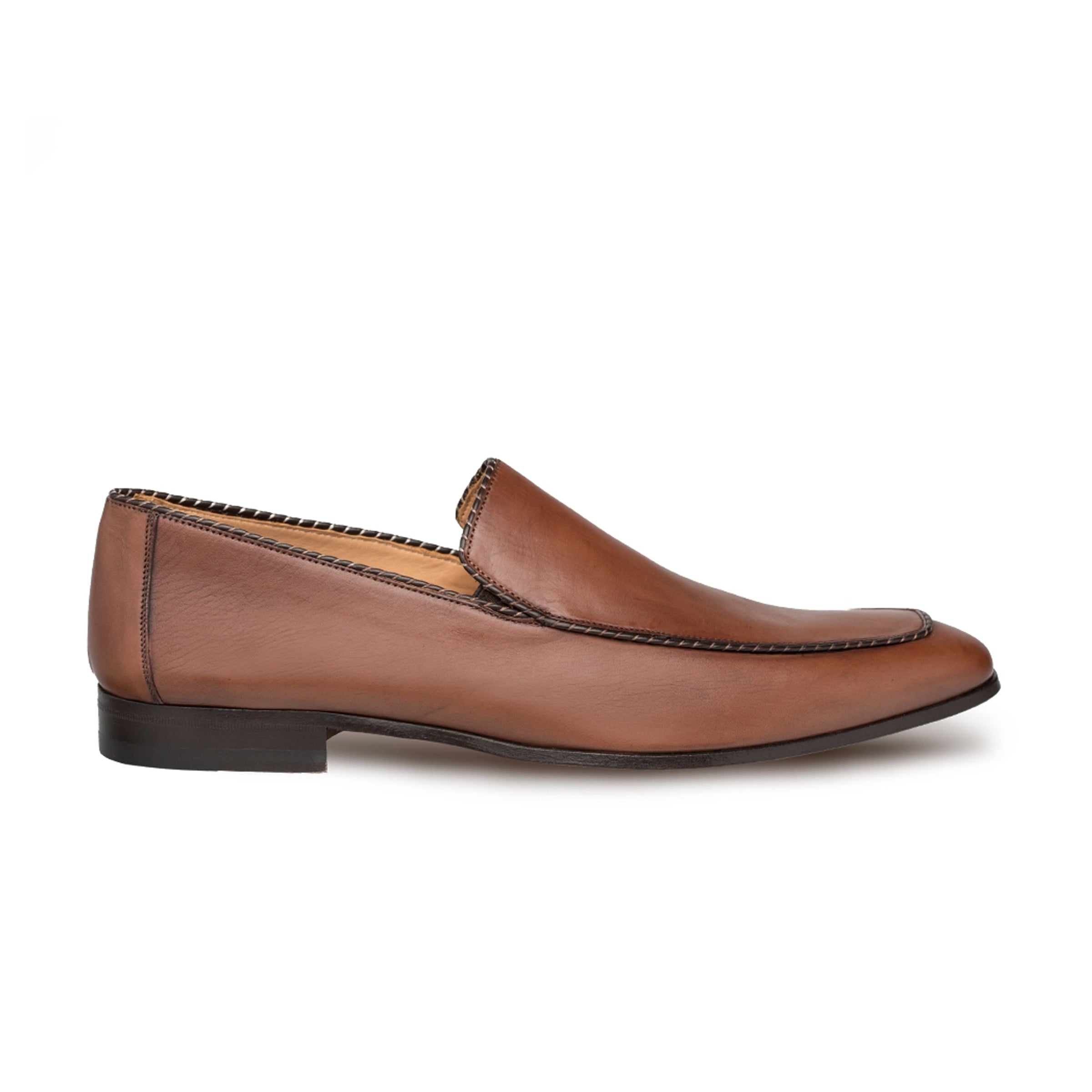 Mens Mezlan Brandt Calfskin Loafer Dress Shoe in Cognac - 8