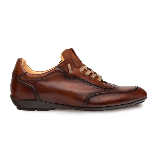 Mens Tivoli Calfskin Sneaker in Cognac