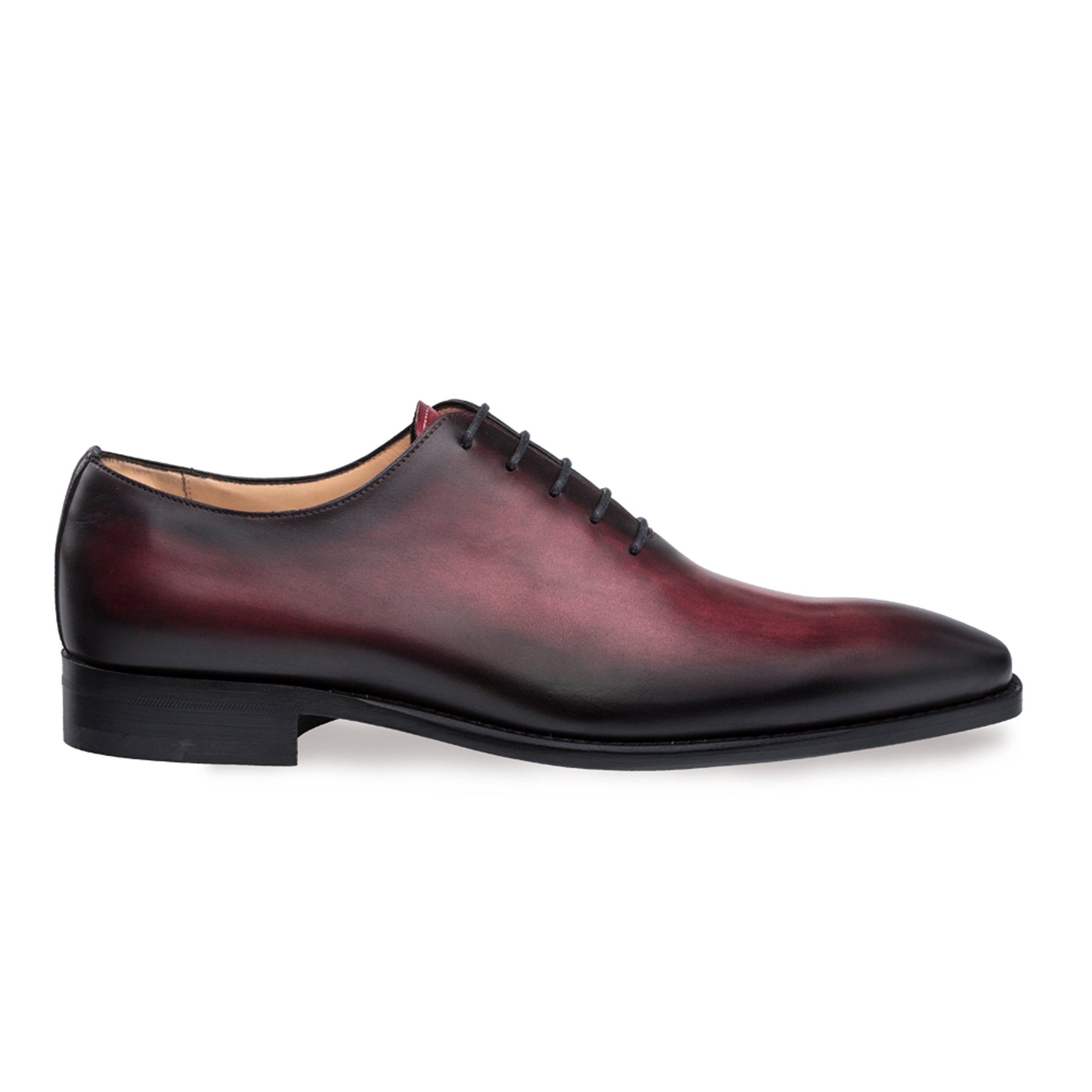 Mens Mezlan Pamplona Calfskin Plain Toe Dress Shoe in Black - 8