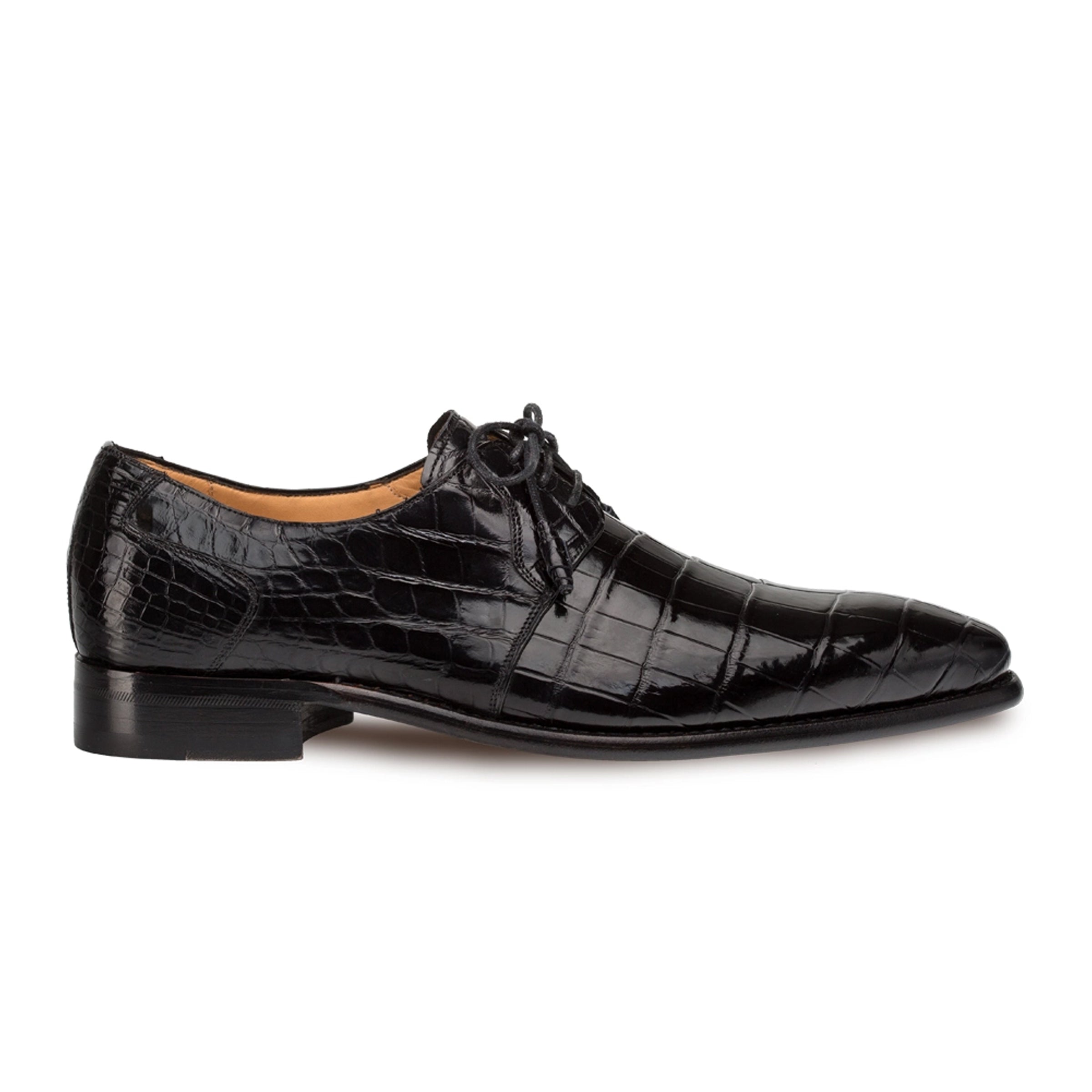 Mens Mezlan Moscow Alligator Dress Shoe in Black - 8