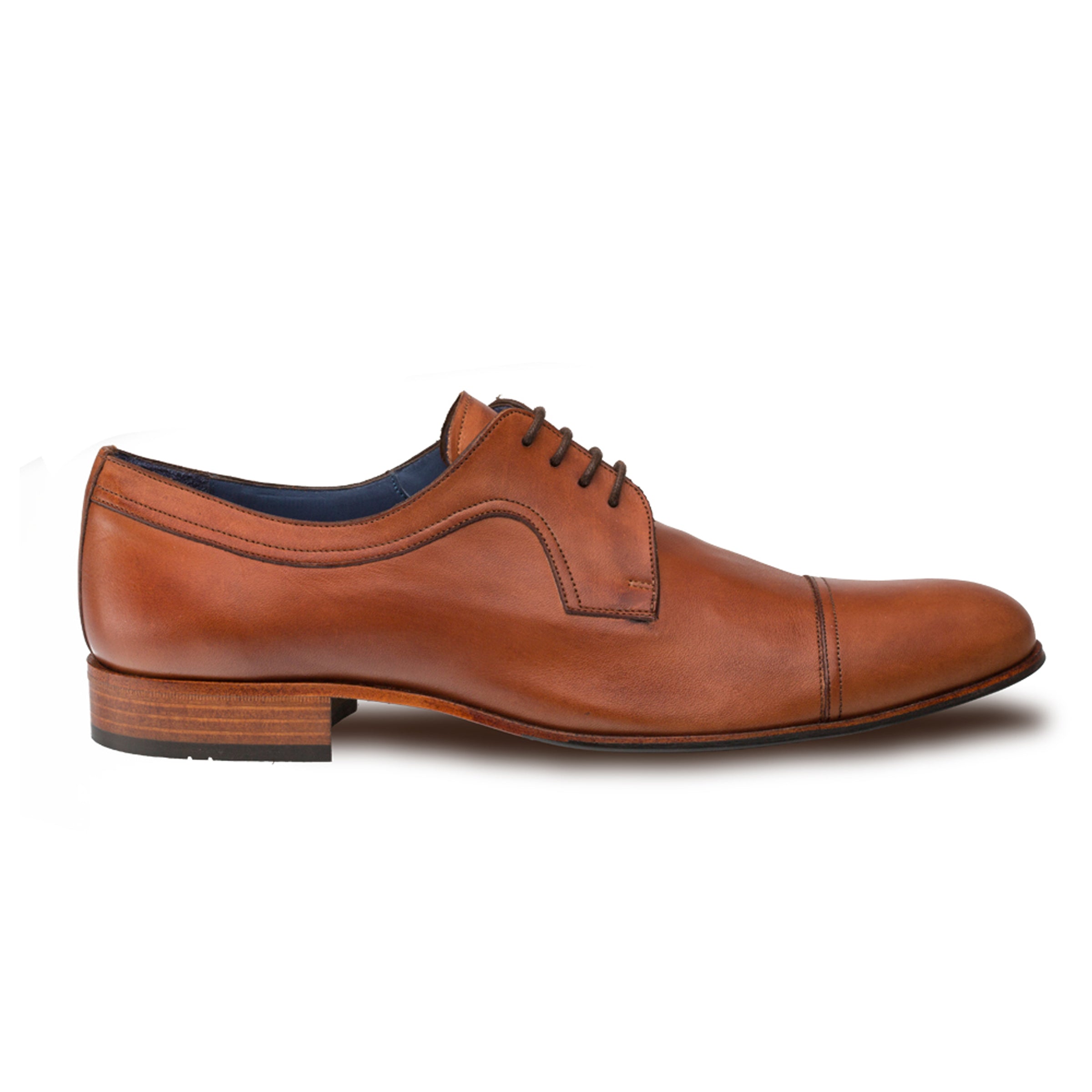 Mens Mezlan Homar Calfskin Cap Toe Dress Shoe in Tan - 7