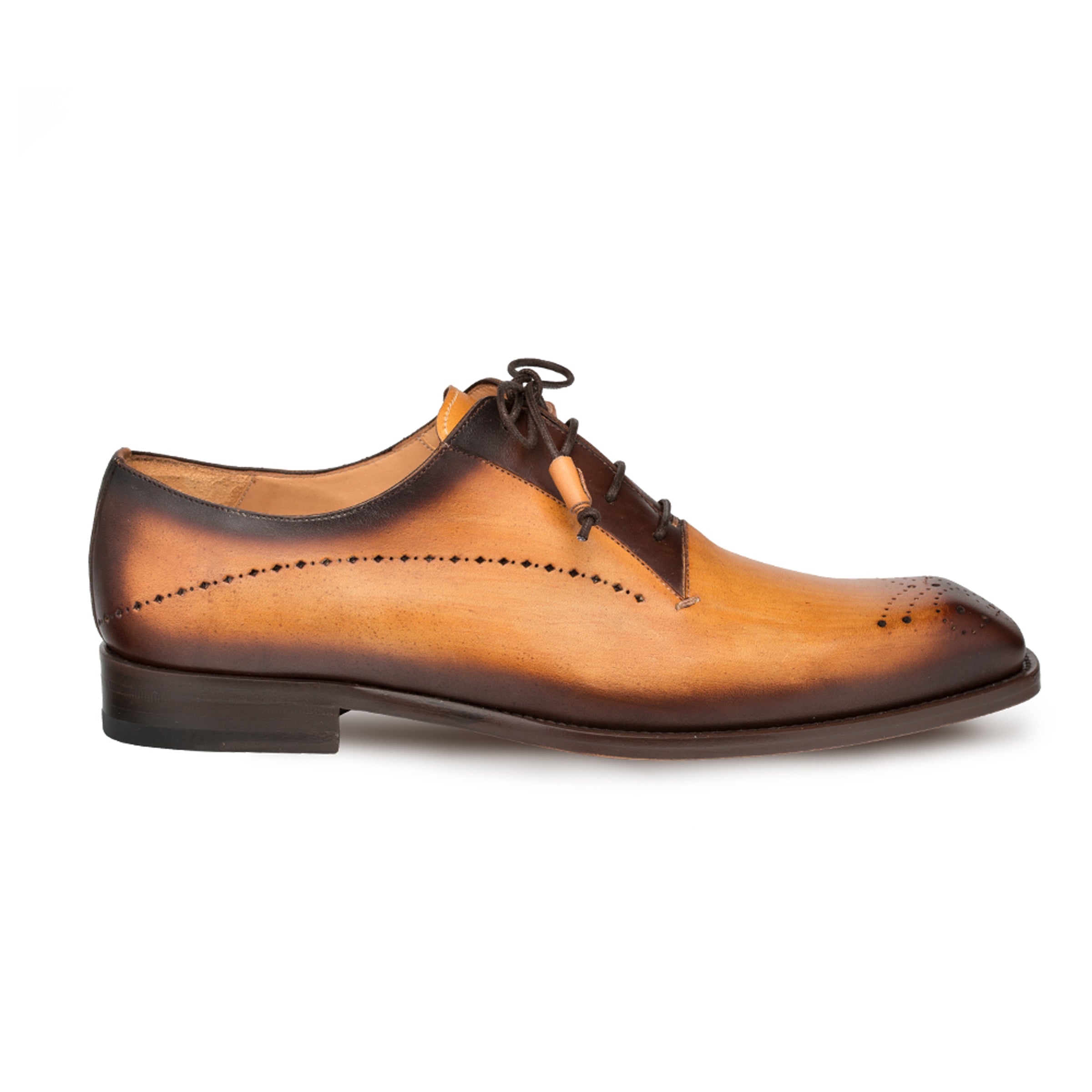 Mens Mezlan Entourage Medallion Toe Dress Shoe in Mustard - 8