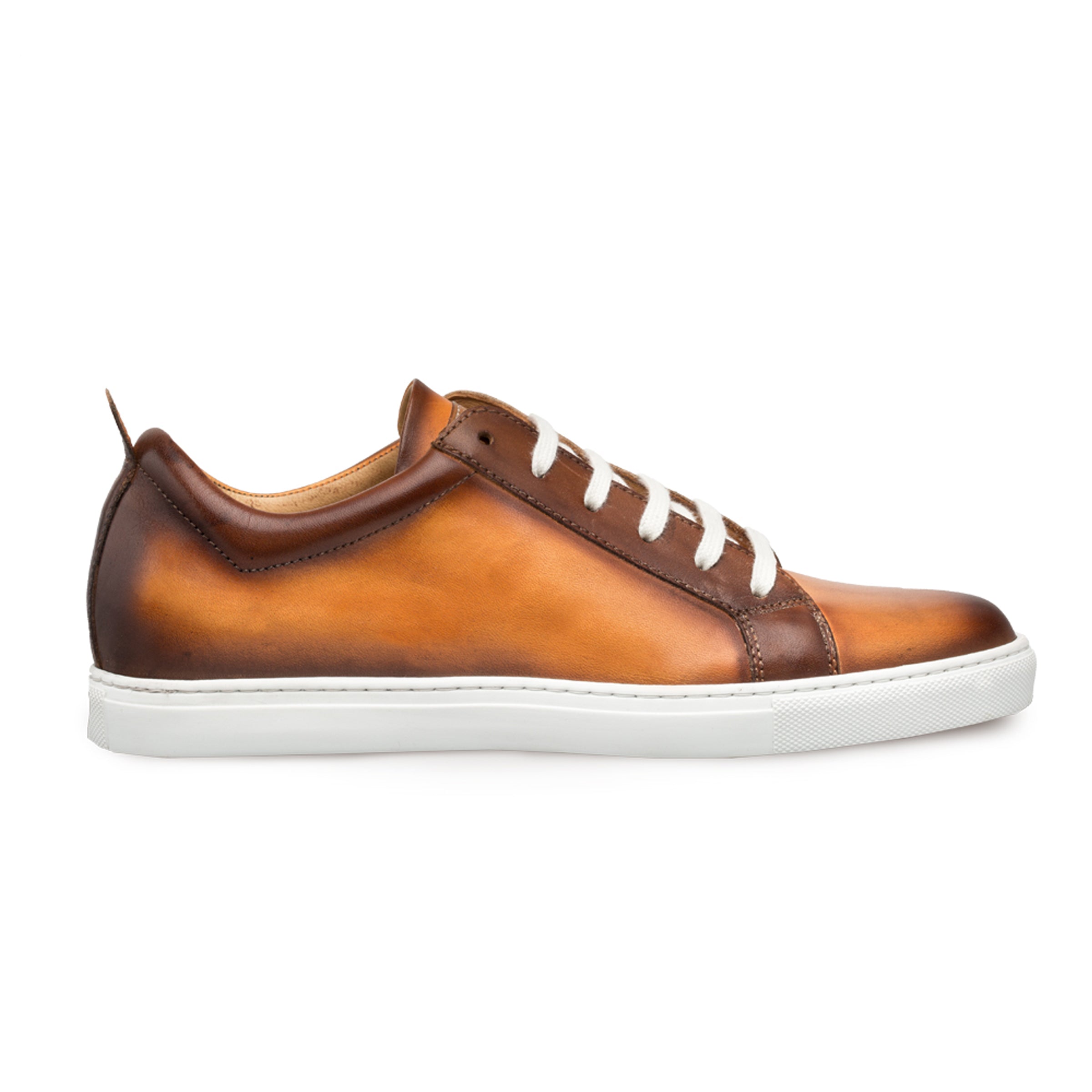 Mens Mezlan Artemis Classic Calfskin Tennis Shoe Sneaker in Honey - 8