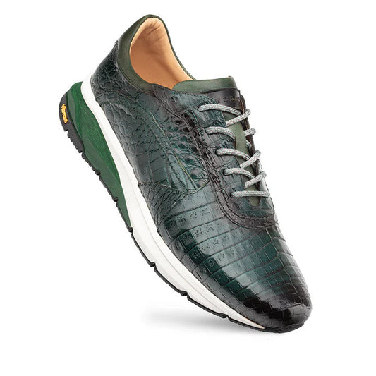 Quevedo Crocodile Sneaker Forest/Green By Mezlan Made In Spain Brand