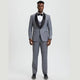 Stacy Adams 3pc Tuxedo Shawl Lapel, Mid Grey