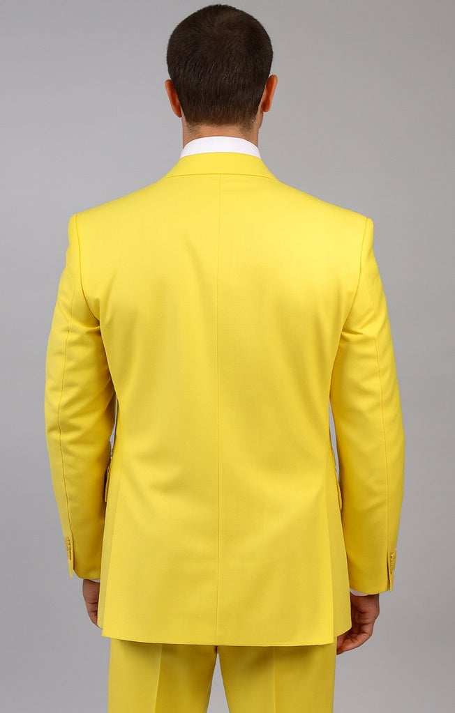 Mix and Match Suits Men's Two Button Yellow Suit Separate Any Size Jacket & Pants - 36 Short & any size pants (plz specify in payment comment section)
