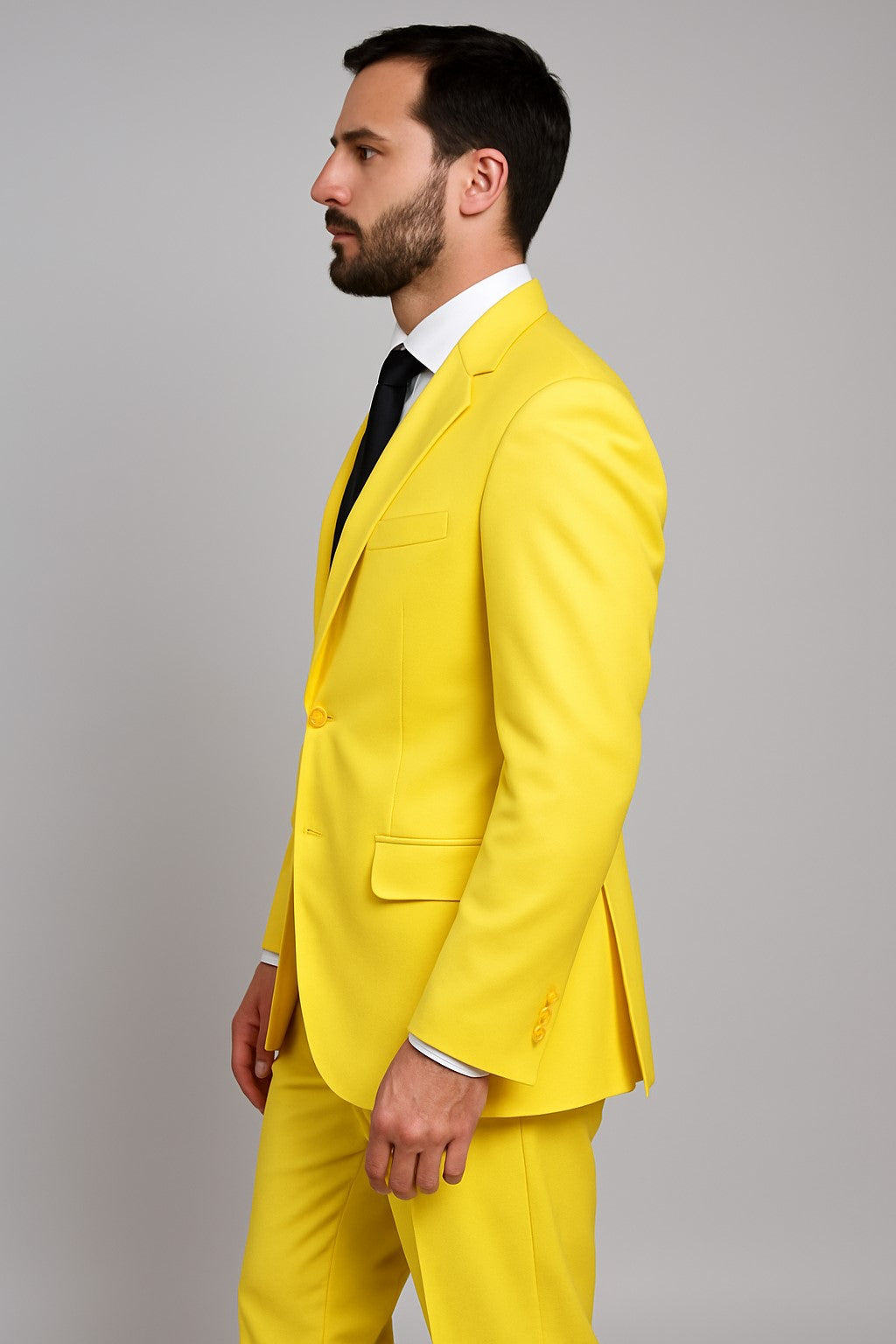 Mix and Match Suits Men's Two Button Yellow Suit Separate Any Size Jacket & Pants - 36 Short & any size pants (plz specify in payment comment section)