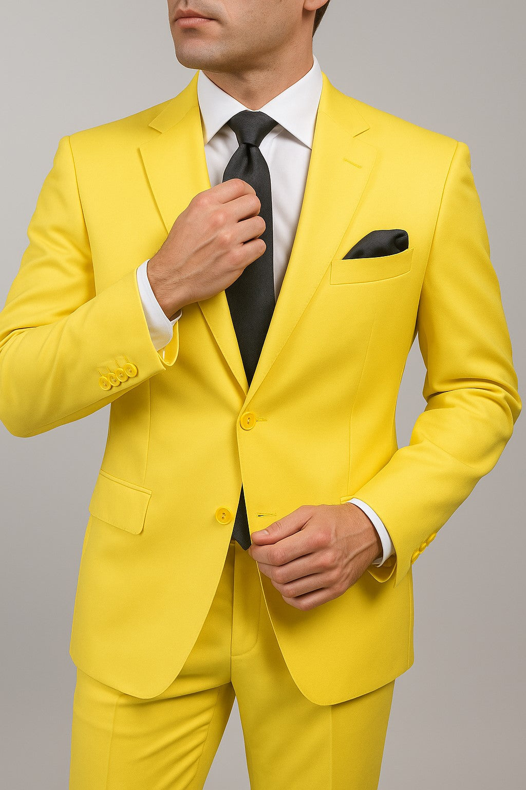 Mix and Match Suits Men's Two Button Yellow Suit Separate Any Size Jacket & Pants - 36 Short & any size pants (plz specify in payment comment section)
