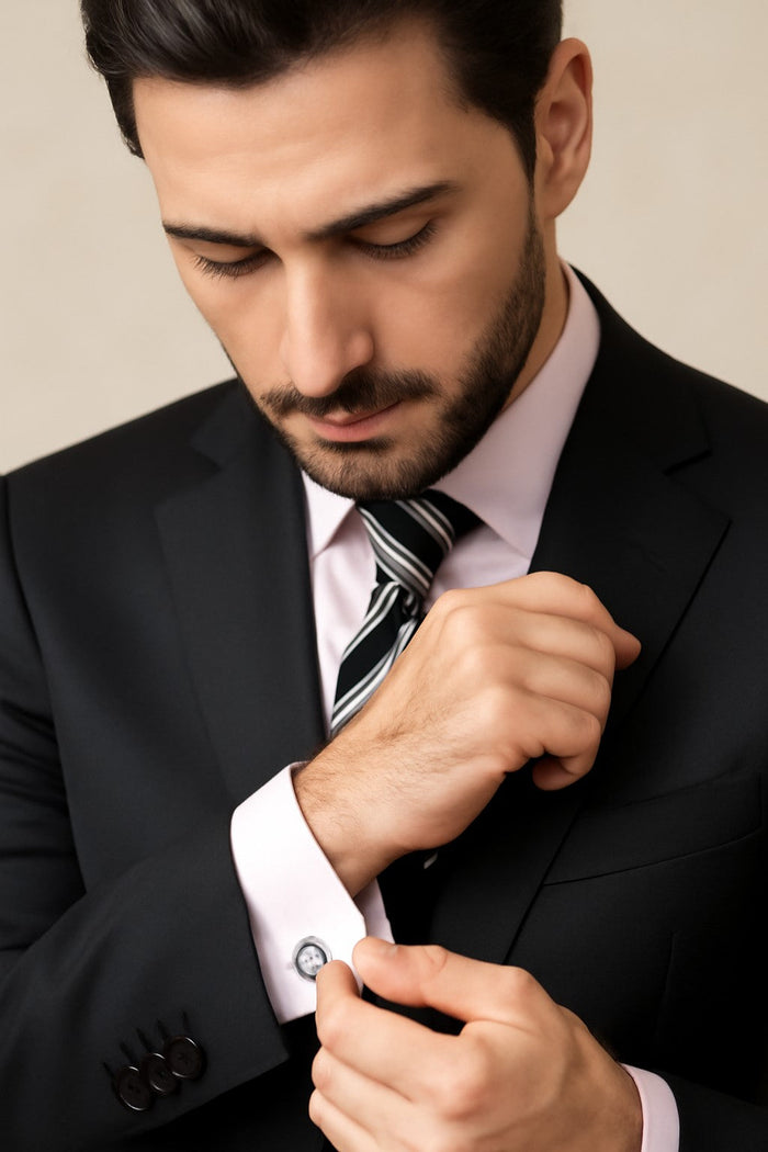 Mix and Match Suits Solid Black Quality Suit Separates, Total Comfort Any Size Jacket&Any Size Pants