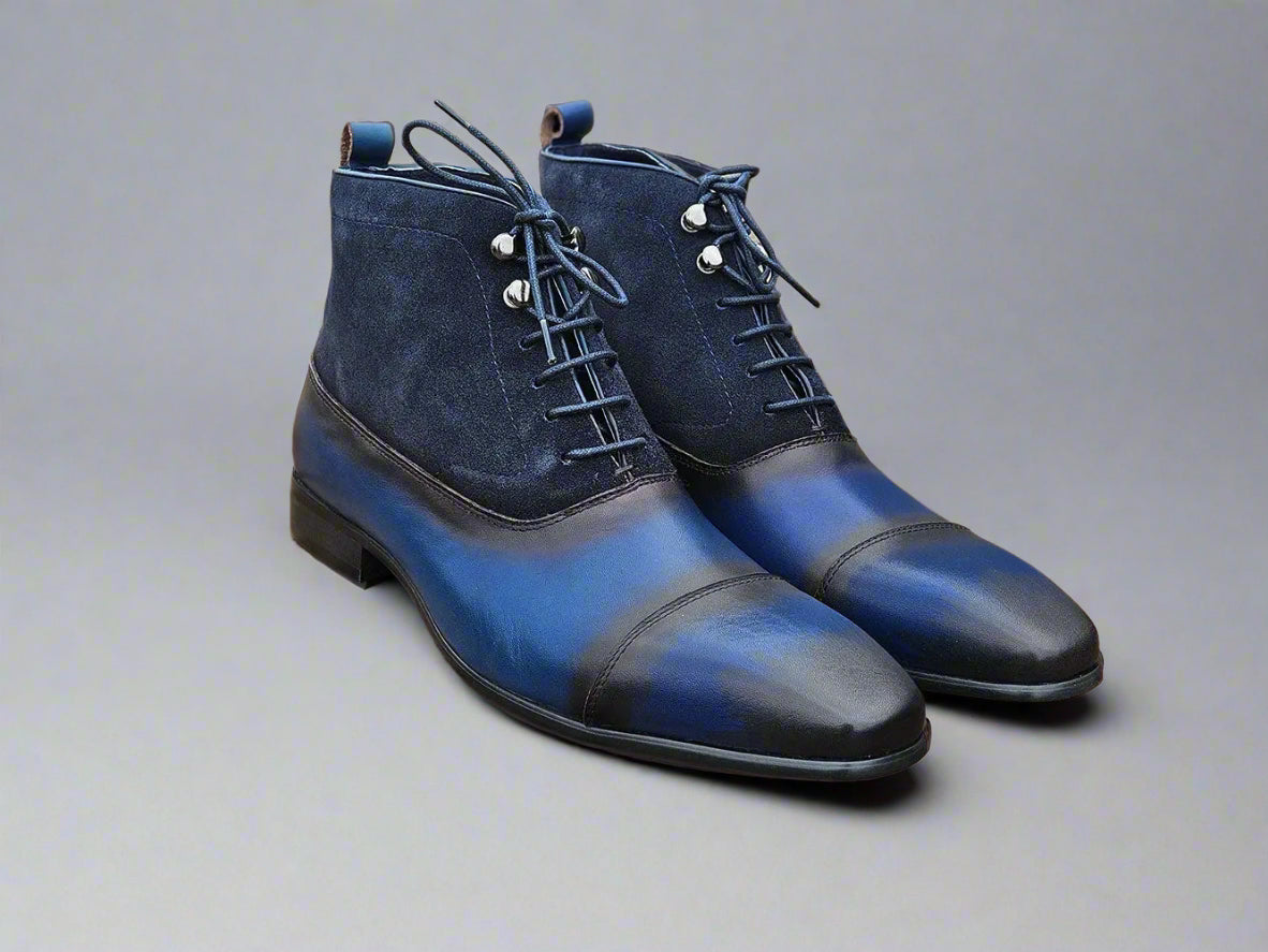 Carrucci Mixed Media Lace-up Suede Boot - 10.5