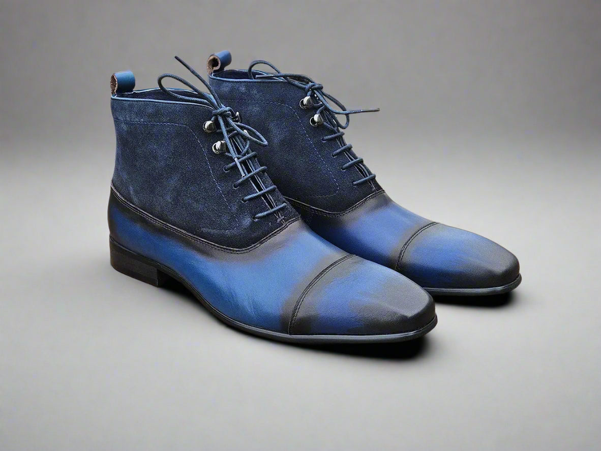 Carrucci Mixed Media Lace-up Suede Boot - 10.5