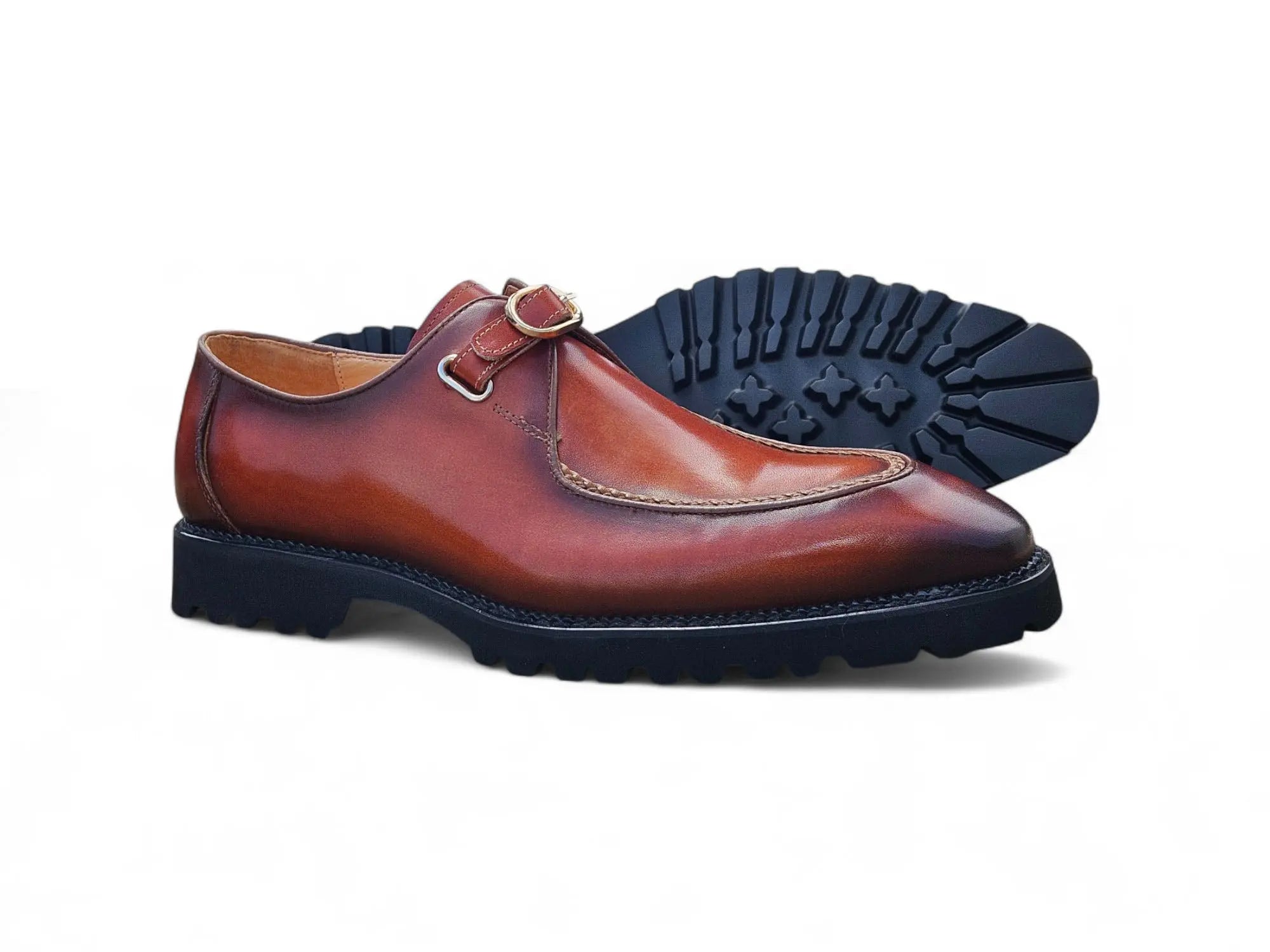 Carrucci Moc Toe Single Monk Loafer - 8