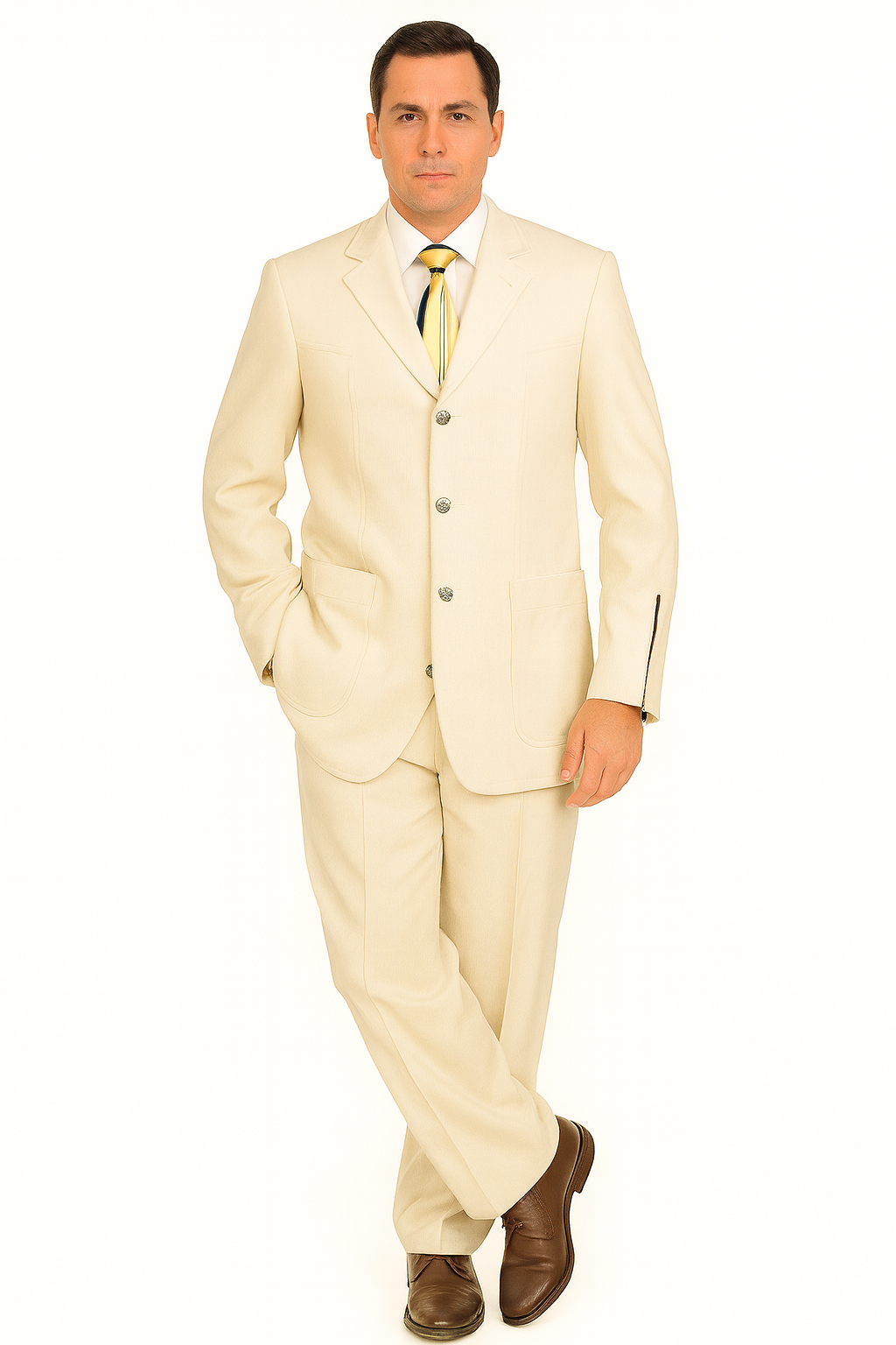 Canto Men's 2-Piece Velvet Corduroy Suit Fashionable Men's Clothing - 38 Short Jacket+32 Waist Adjustable 28to34)(Height: 5 4 to5 7 )(Neck  15-16.5)S-M)