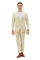 Mens Two Piece Linen Suit Relaxed Hybrid Fit No Collar