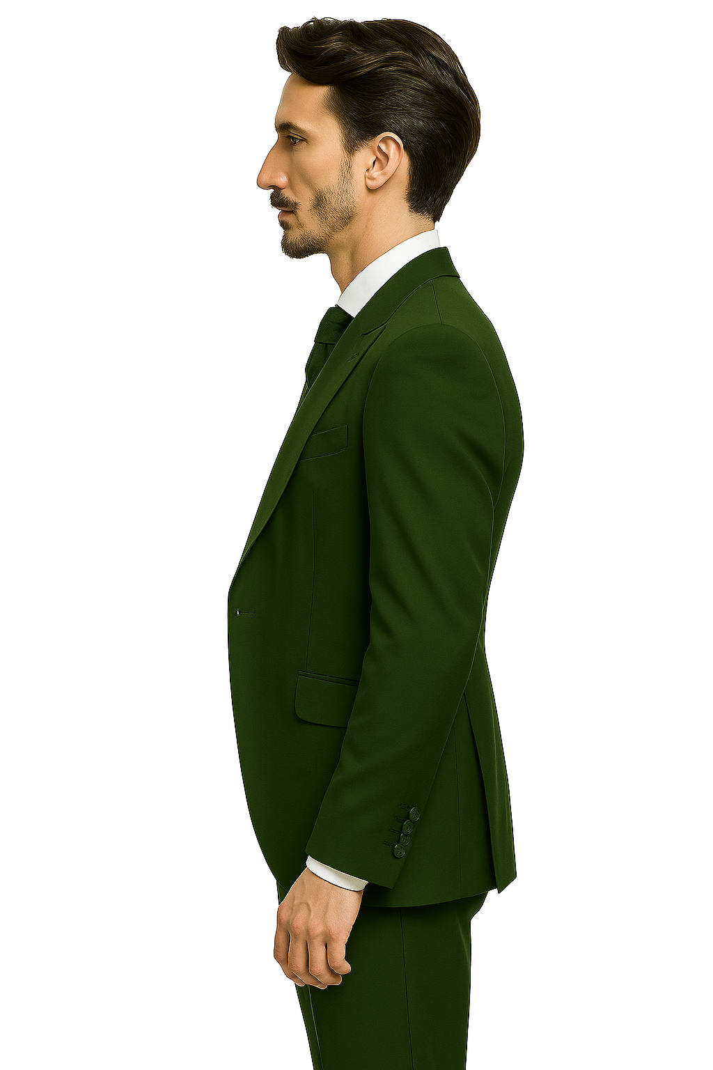 Mens 1930s Suits - Hunter Green Suit - 38 Short Jacket+32 Waist Adjust 28to34)(Height: 5 4 to5 7 )(Neck  15-16.5)S-M)