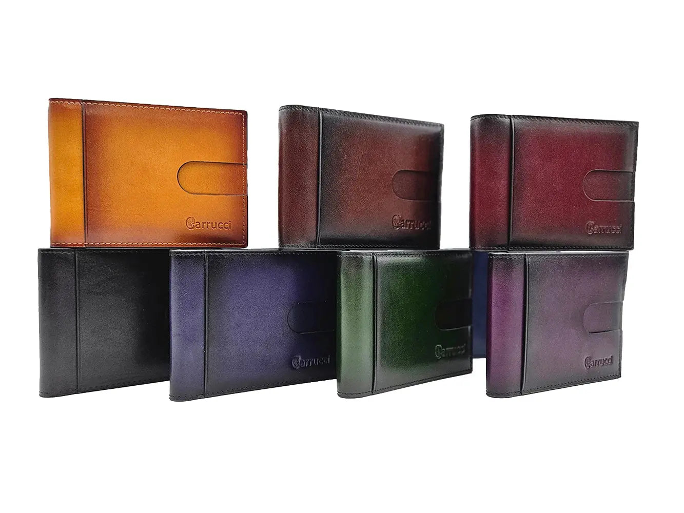 Carrucci Money Clip Bifold Wallet - Cognac