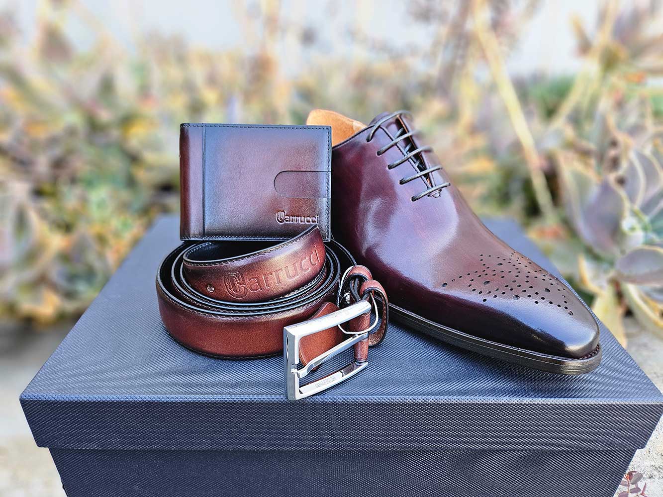 Carrucci Money Clip Bifold Wallet - Cognac