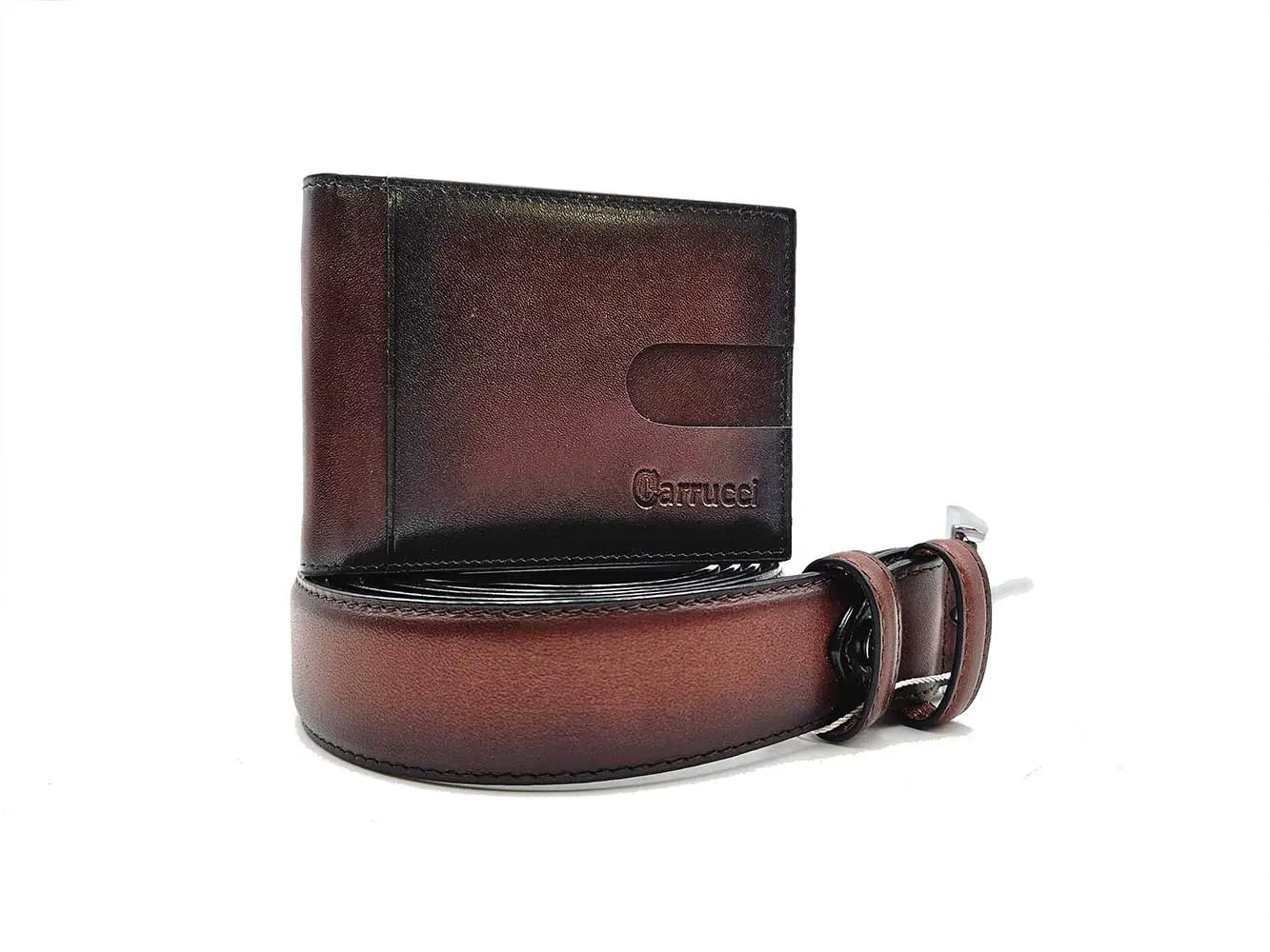 Carrucci Money Clip Bifold Wallet - Cognac