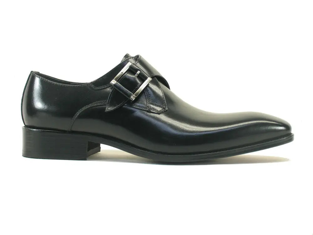 Monk Strap Buckle Leather Shoes - 7.5