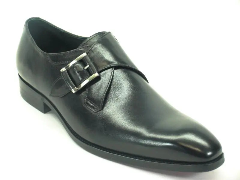 Monk Strap Buckle Leather Shoes - 7.5