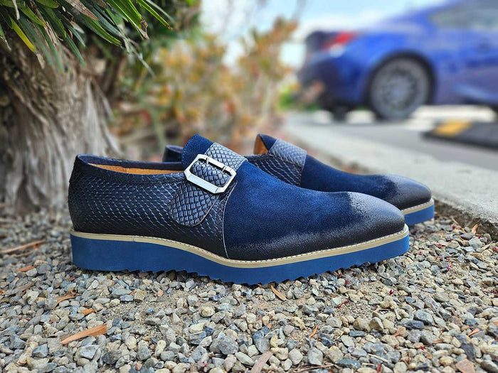 Carrucci Multi Media Buckle Monkstrap Slip-on