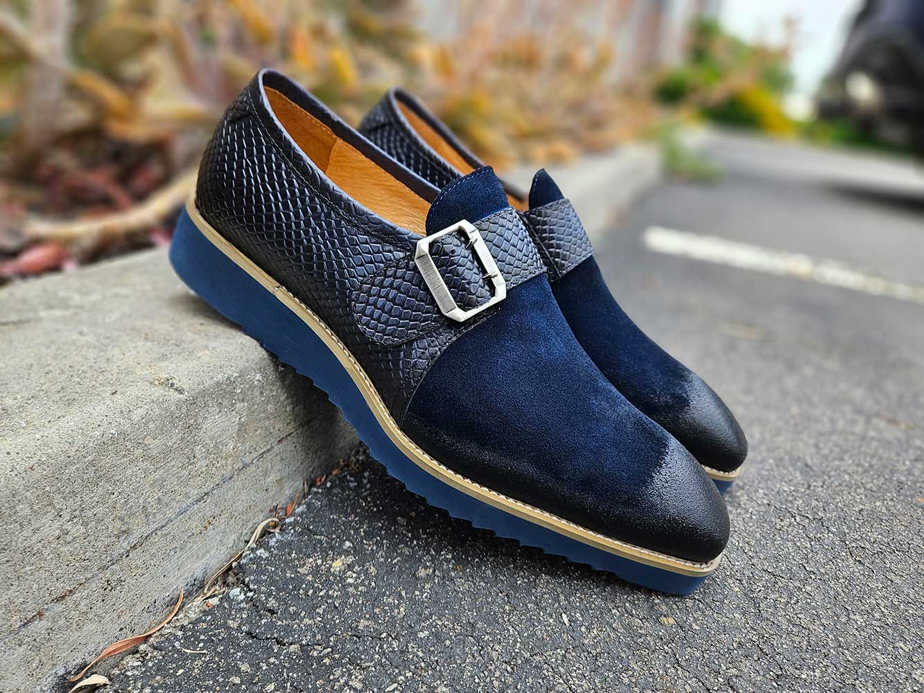 Multi Media Buckle Monkstrap Slip-on - 8