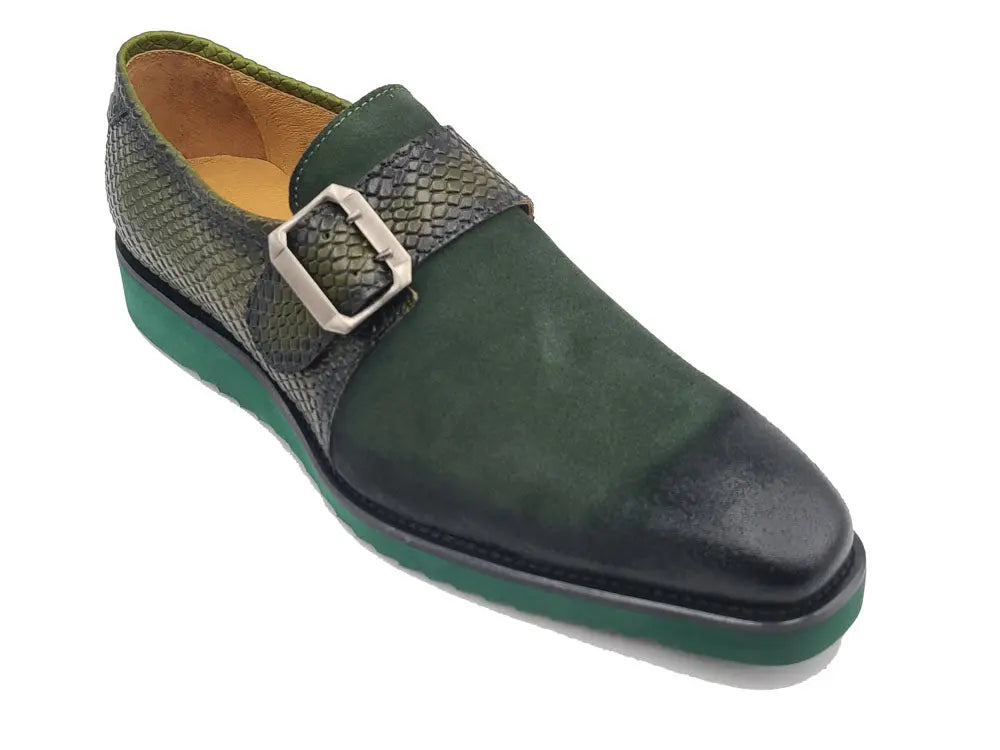 Multi Media Buckle Monkstrap Slip-on - 8