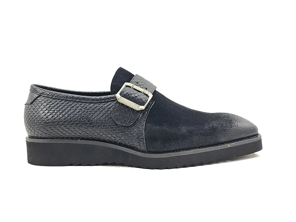 Multi Media Buckle Monkstrap Slip-on - 8