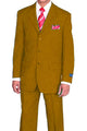 Cheap Priced Suit - Mens 3 Button Classic Fit Poplin Mustard Suit