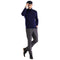 MENS NAVY PULLOVER TURTLENECK SWEATER