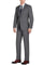 "Dark Grey Men's Extra Long Two-Button Basic Suit"
