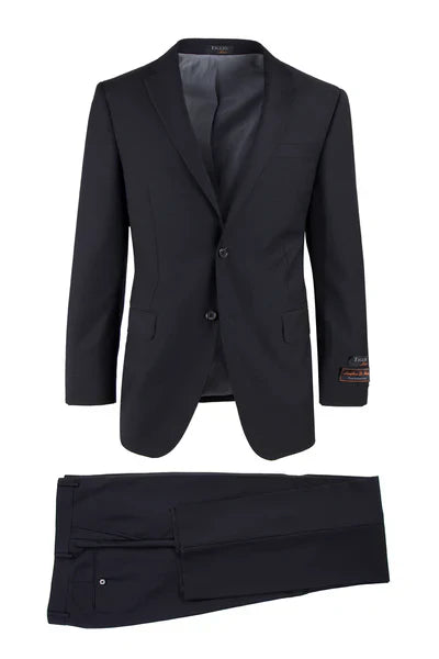 Novello Black, Modern Fit, Pure Wool Suit by Tiglio Luxe TIG1001 - 36S