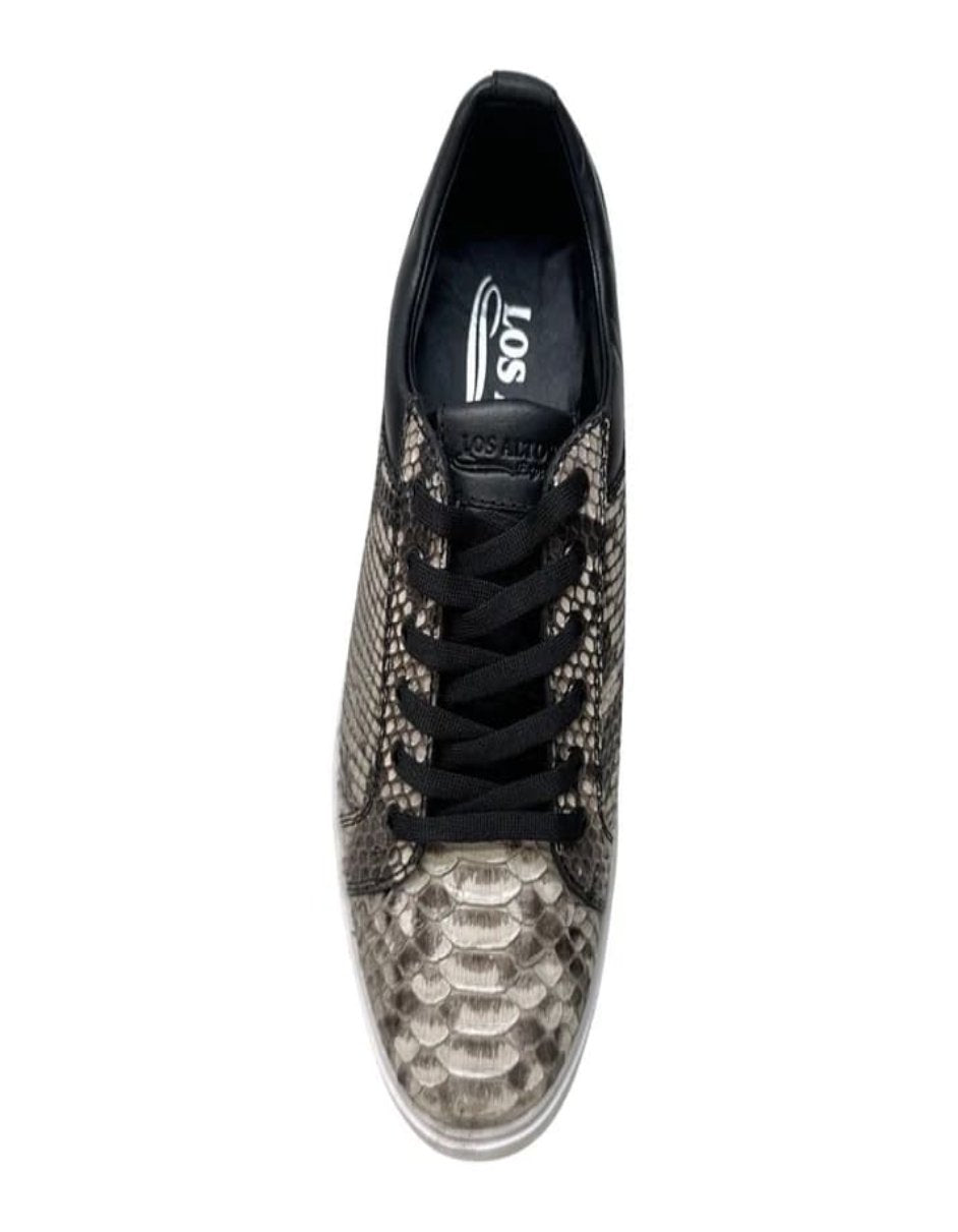 Los Altos Natural Python Low Top Sneakers - 8