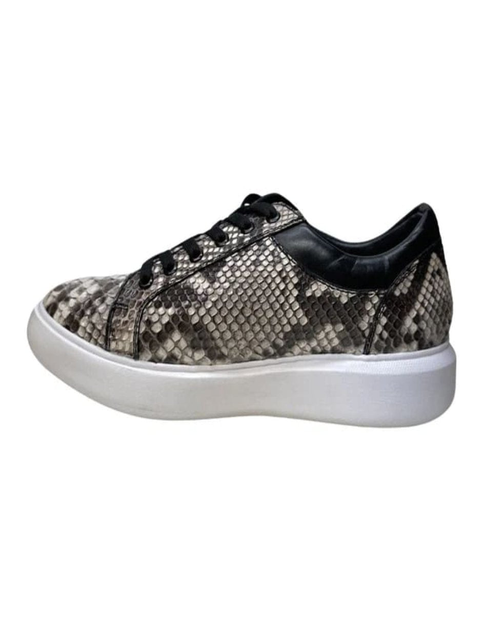 Los Altos Natural Python Low Top Sneakers - 8