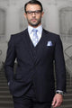 Big and Tall Suit - Navy Big and Tall Regular Fit 3 PC Suit