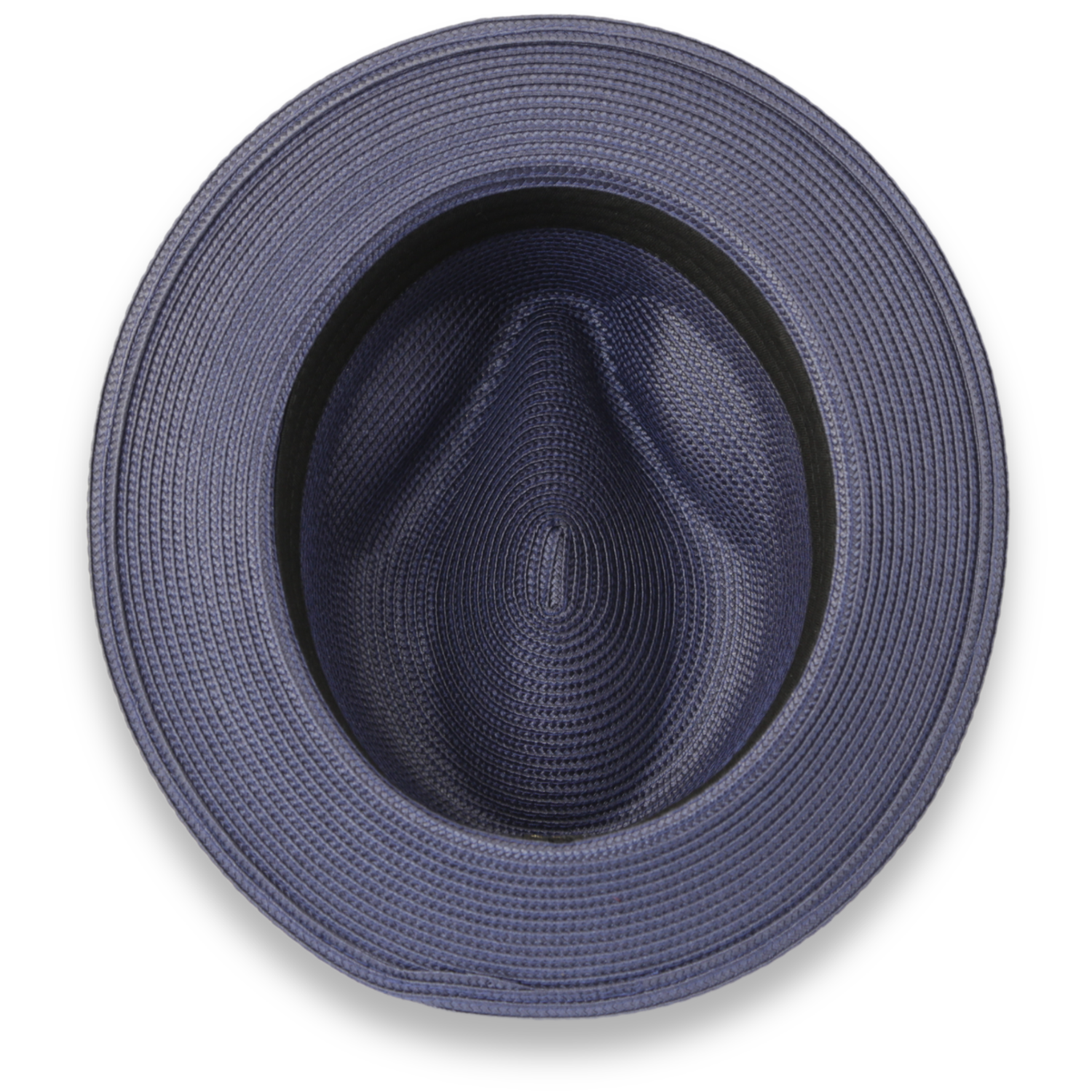 Tapa Crushable Straw Hat Fedora in Navy - Small
