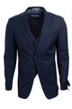 Cheap priced Suit - Men's Two Button Vested Stacy Adams Basic Navy Suit