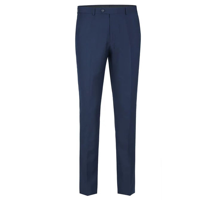 Cheap priced Suit  - Mens Two Button Slim Fit Hack Pocket Navy Suit blue