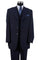 Mens 3 Button Vested Wide Peak Lapel Suit with Semi-Wide Pants in Navy