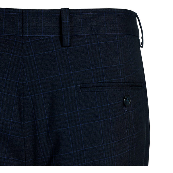 Renoir Clothing - Renoir Suit - Renoir Fashion - Stretch Performance 2-button Classic Fit Navy Check Renoir Suit blue
