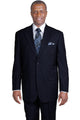 Cheap Priced Suit - Mens 2 Button Modern Fit Banker Pinstripe Navy Suit