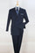 Cheap Priced Suit - Mens Double Breasted 1920's Wide Bold Gangster Pinstripe Navy Suit