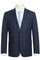 Cheap priced Suit- Mens Two Button Slim Fit Two Piece Hack Pocket Stretch Navy Suit  Windowpane Plaid