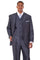Cheap Priced Suit - Mens 3 Button Vested Shiny Sharkskin Narrow Pinstripe Navy Suit