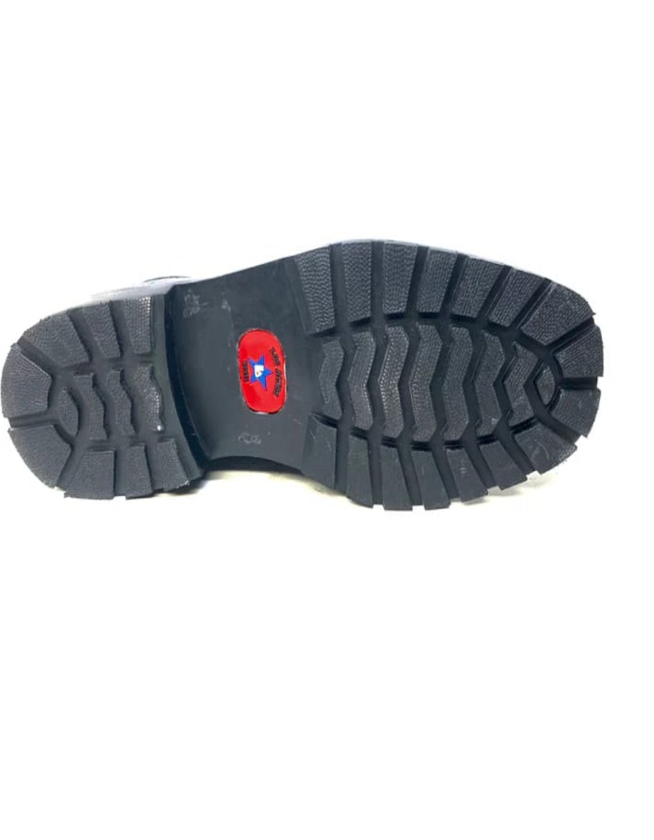 Los Altos Navy Hornback All-Over Crocodile Lace Up Ankle Boots - 8