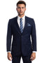 Cheap Priced Suit-  Men's Two Button Basic Hybrid Fit Business Navy Suit
