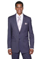 Cheap Priced Suit- Mens 2 Button Tonal Pinstripe Modern Fit Navy Suit