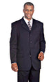 Cheap Priced Suit - Mens 4 Button 100% Wool Dress Navy Suit