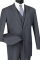 Cheap Priced Suit  - Mens Basic 2 Button Vested Navy Suit